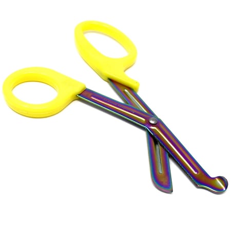 A2Z Scilab Yellow Handle with Fluoride Multi Color Blades Trauma Shears 7.25" A2Z-ZR173